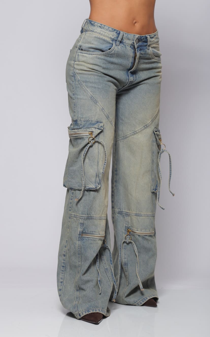 Blue Cargo Jeans