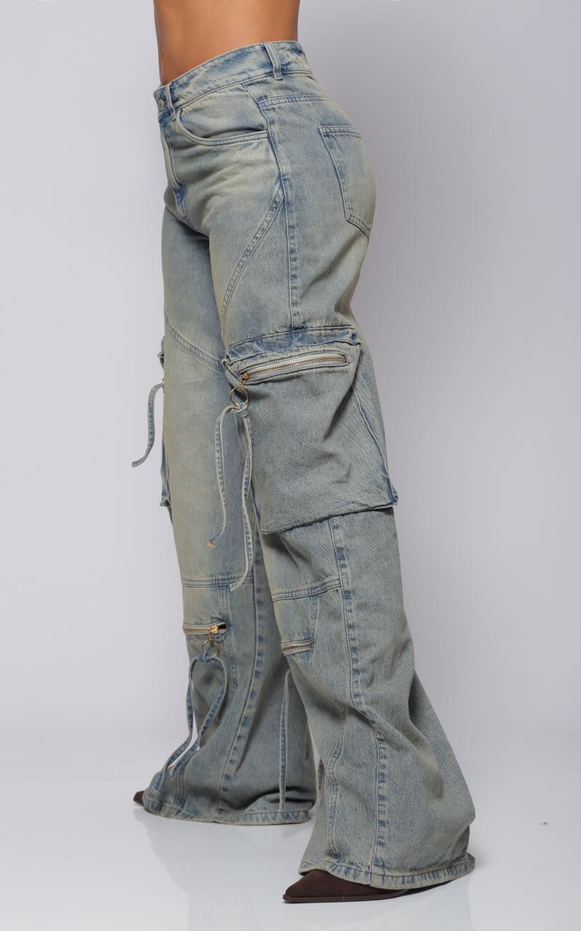 Blue Cargo Jeans
