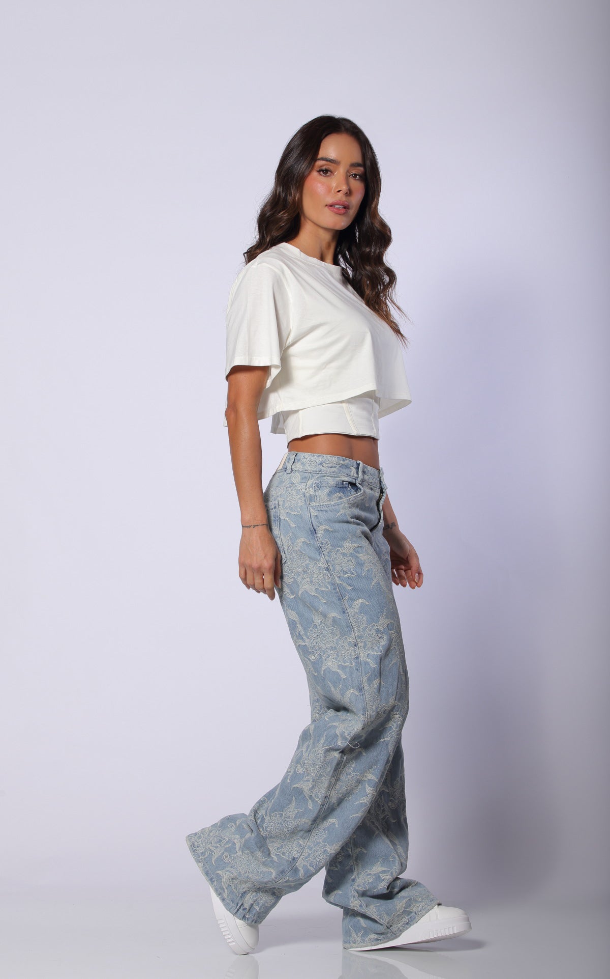 Blue Straight-Leg Jeans