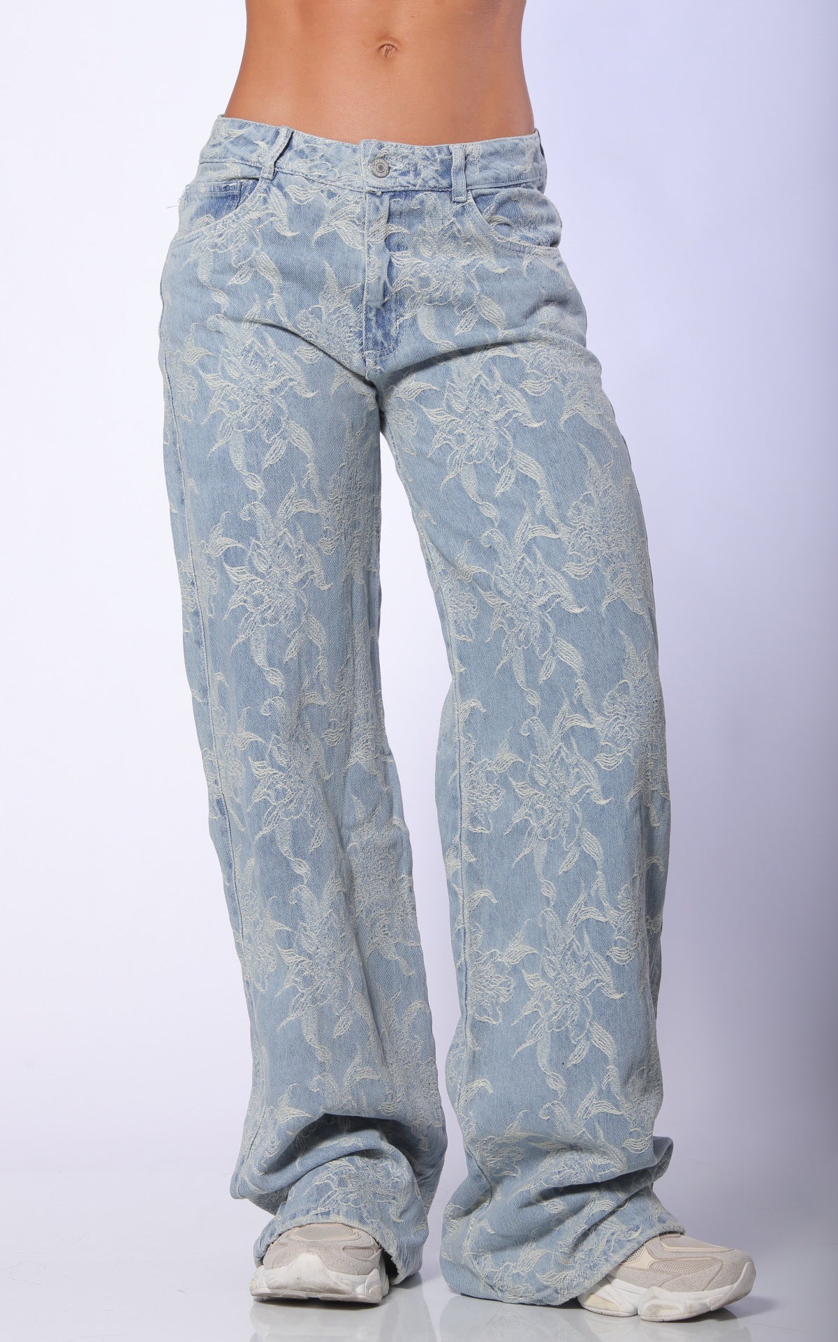 Blue Straight-Leg Jeans