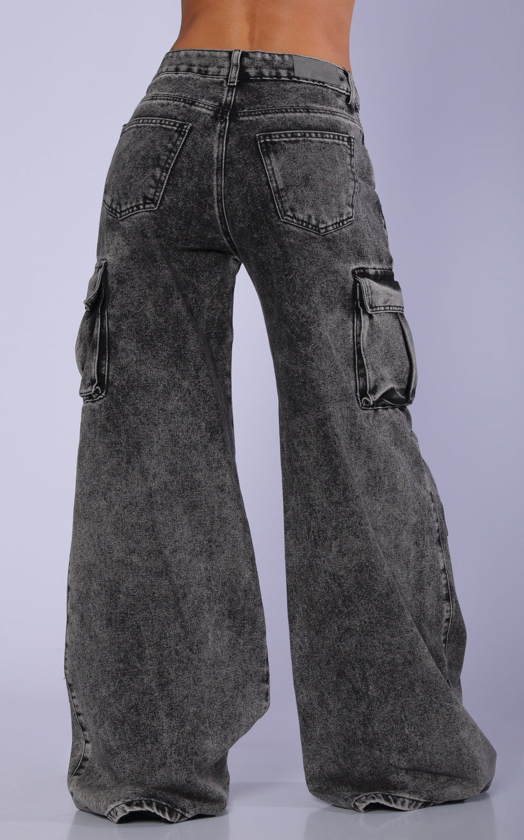 Gray Cargo Jeans