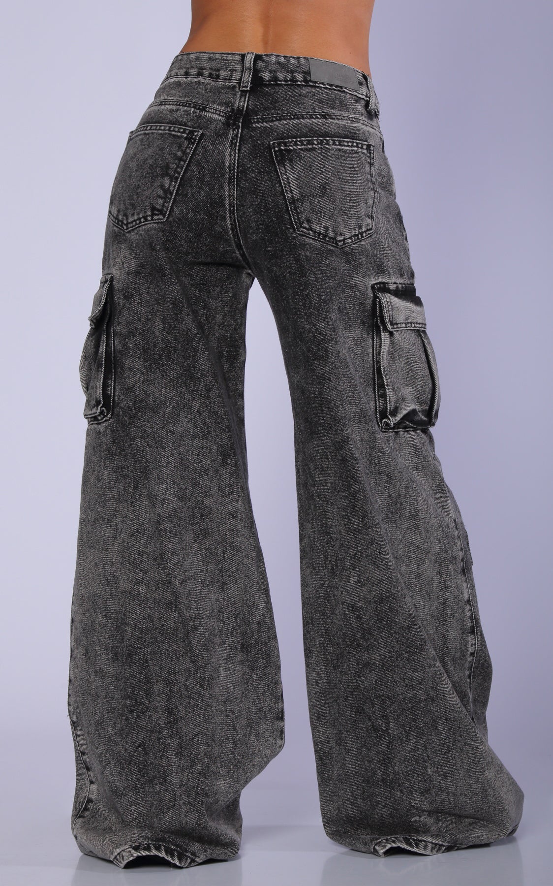 Gray Cargo Jeans