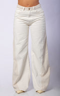 Ivory Semi Wide-Leg Jeans