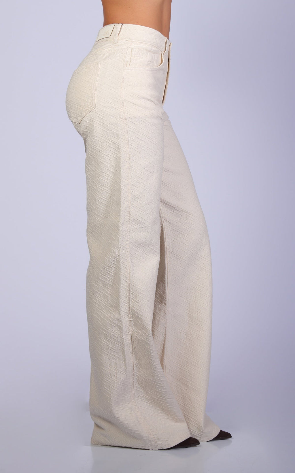 Ivory Semi Wide-Leg Wide-Leg Jeans