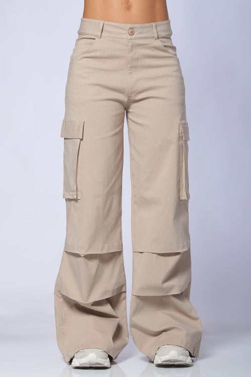 Sand Cargo Stretch Pants by Navissi
