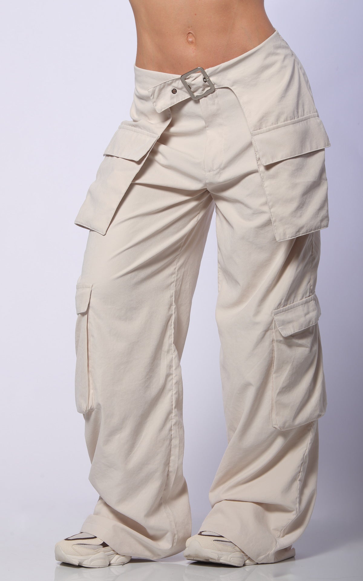 Beige Cargo Pants by Navissi