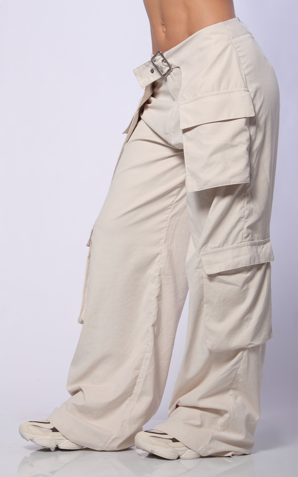 Beige Cargo Pants by Navissi