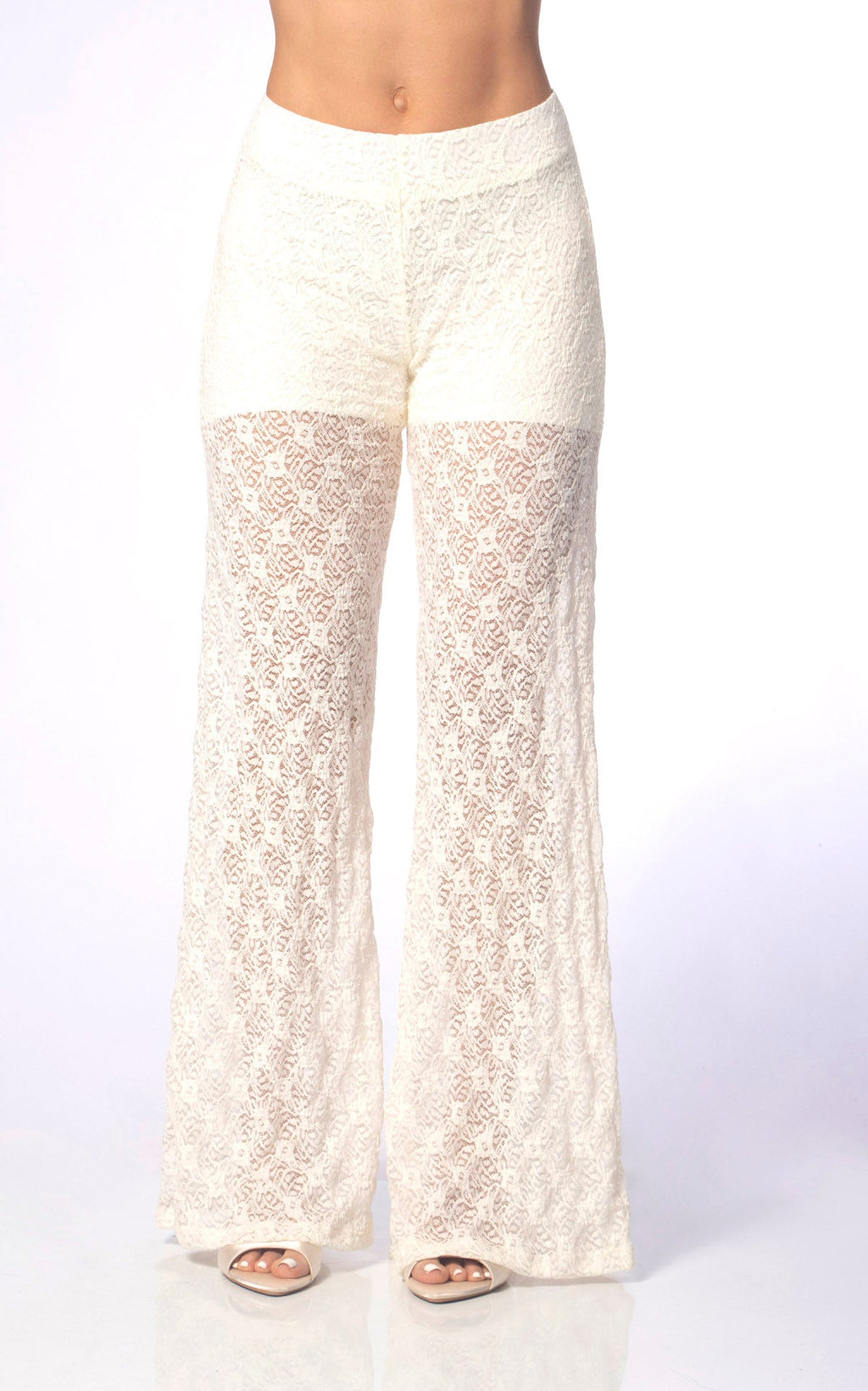 Pantalon Marfil Con Textura