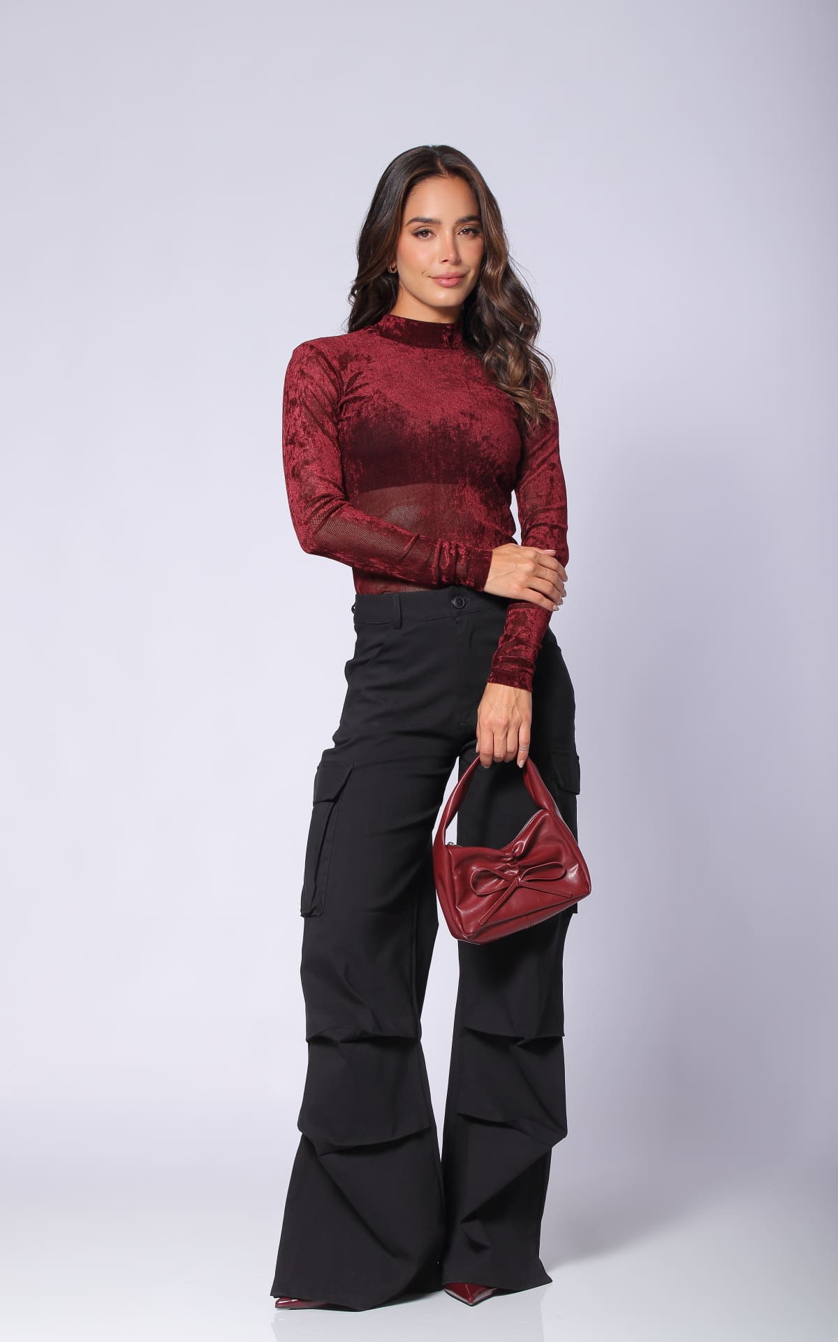Pantalón Negro Cargo