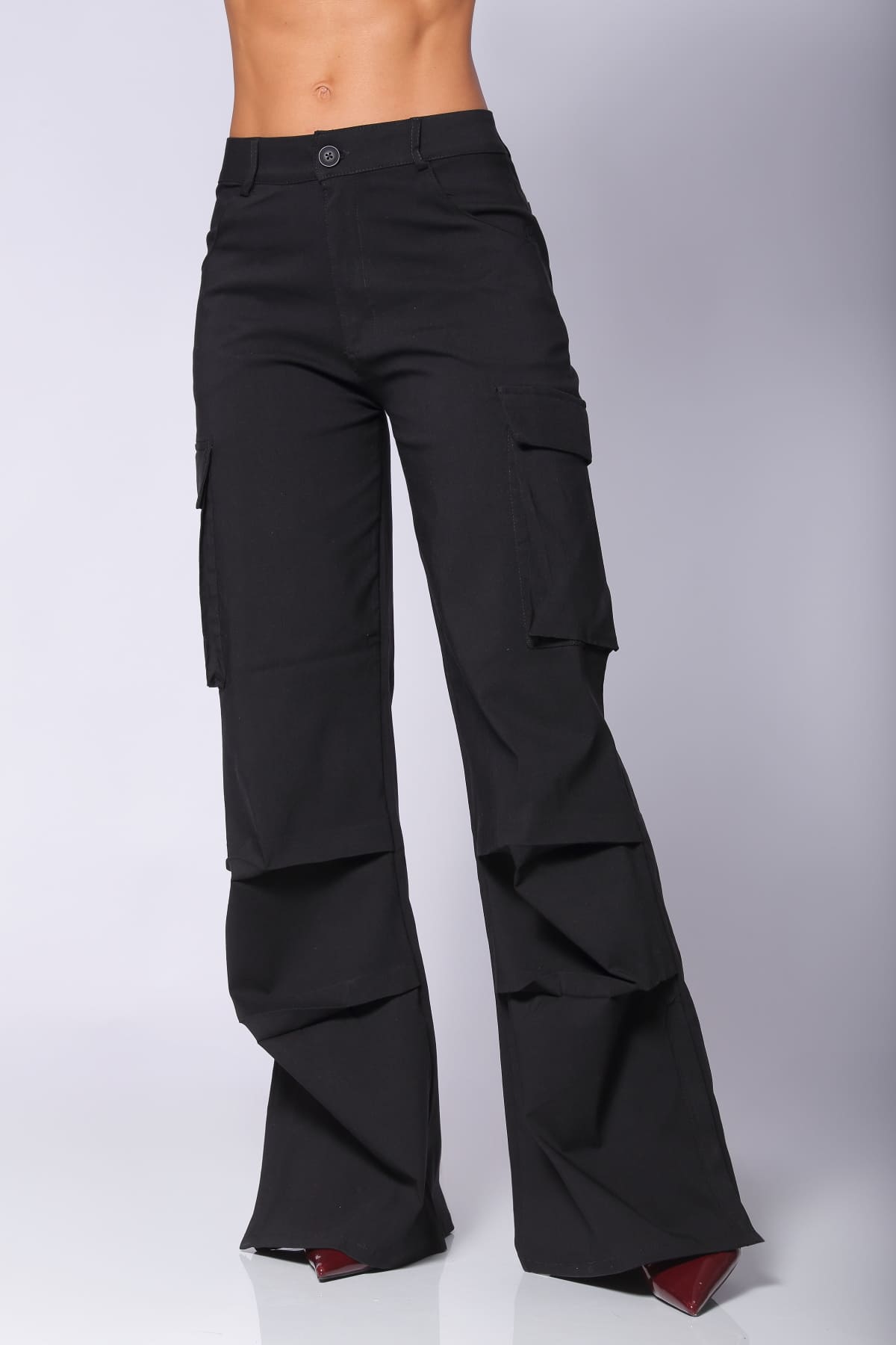 Pantalón Negro Cargo