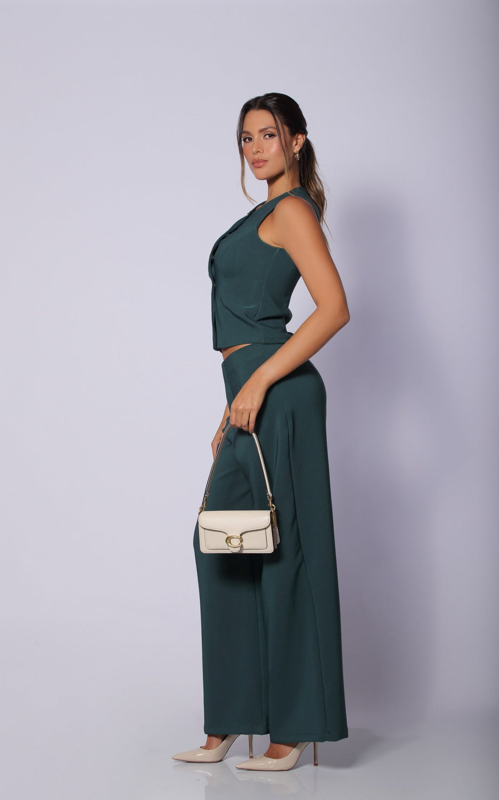 Pantalón Verde Tiro Alto