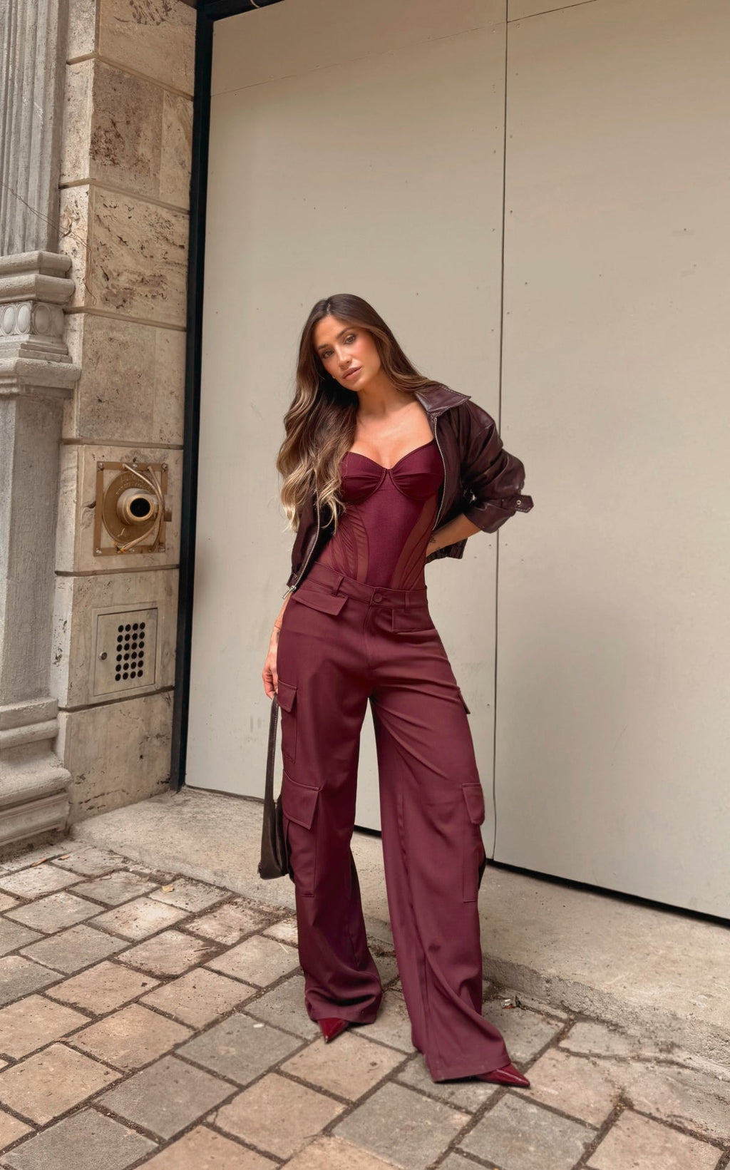 Pantalón Vino Tinto Cargo