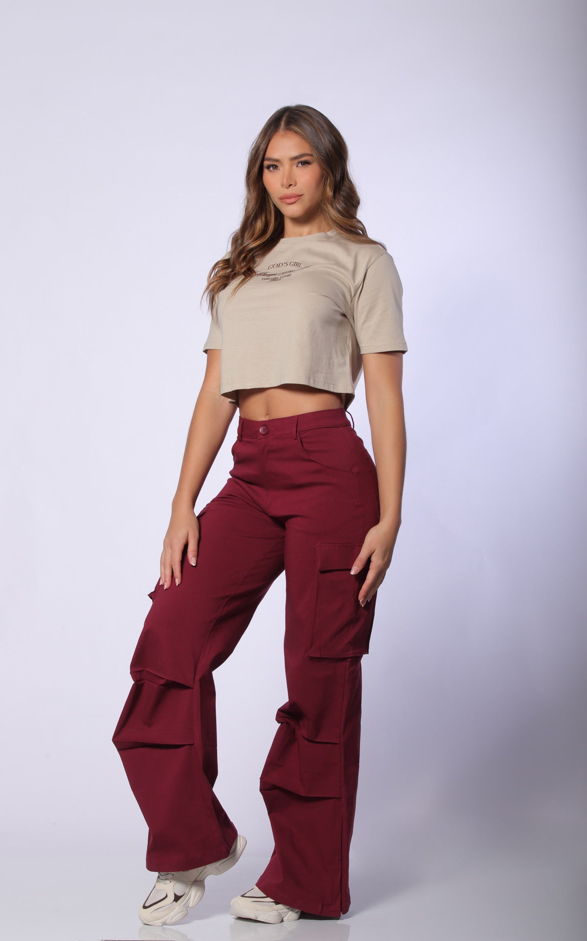 Pantalón Vino Tinto Cargo