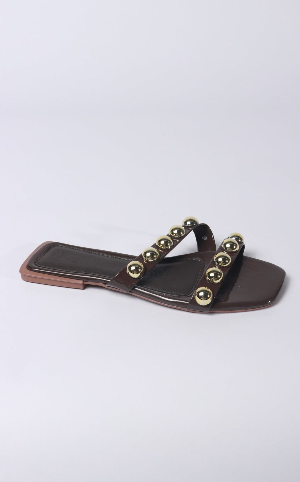 Chocolate Studded Sandals