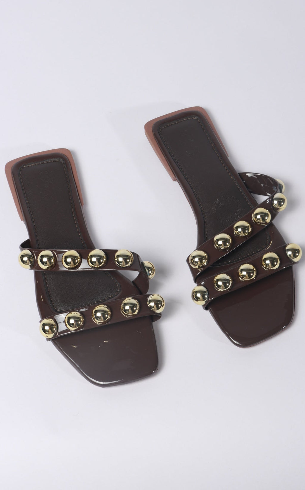 Chocolate Studded Sandals