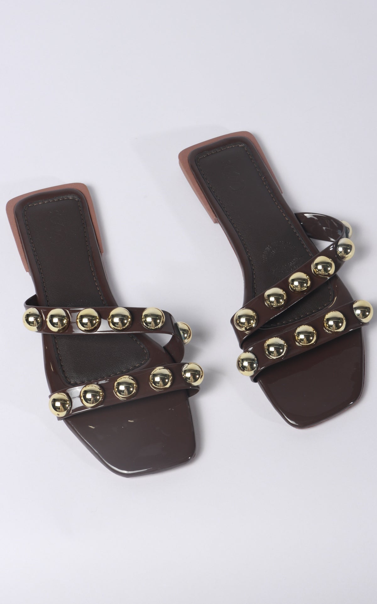 Chocolate Studded Sandals