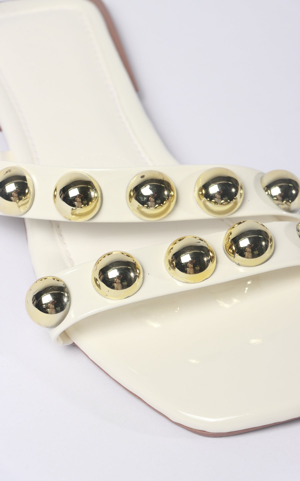 Ivory Studded Sandals
