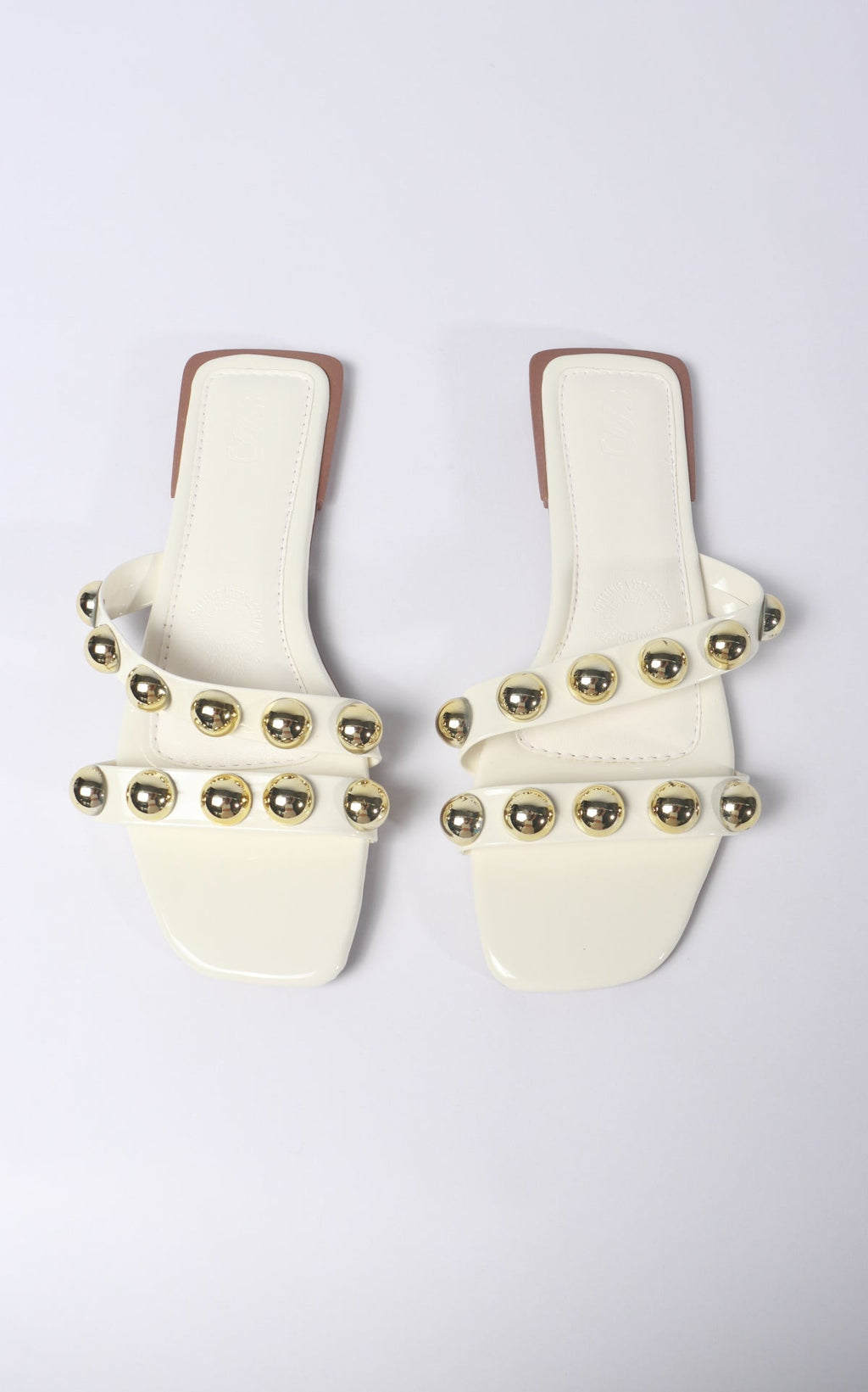 Ivory Studded Sandals