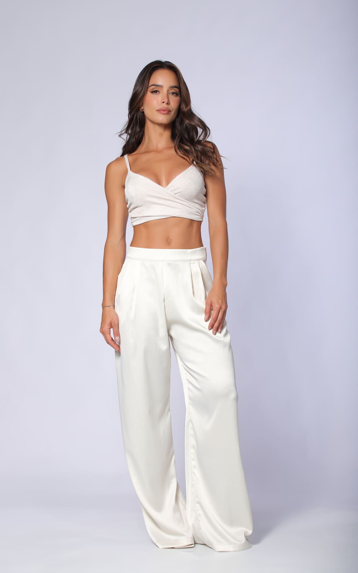 Cream Twisted-Detail Top